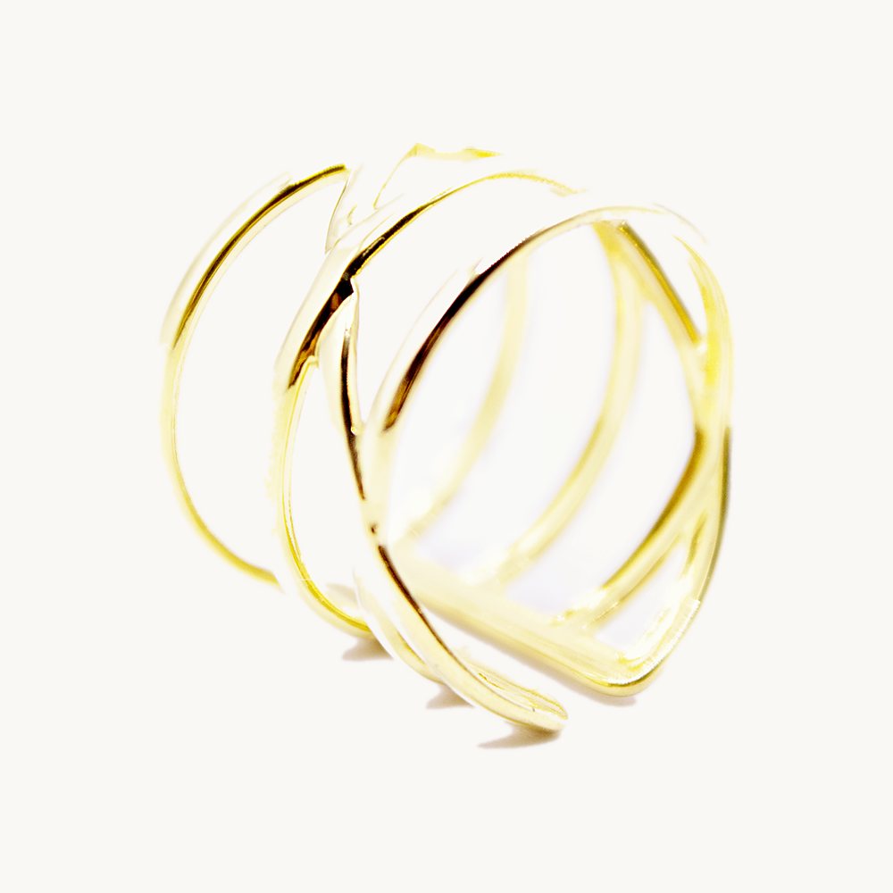 Bague Élise lignes croisées – Câlin Jewelry