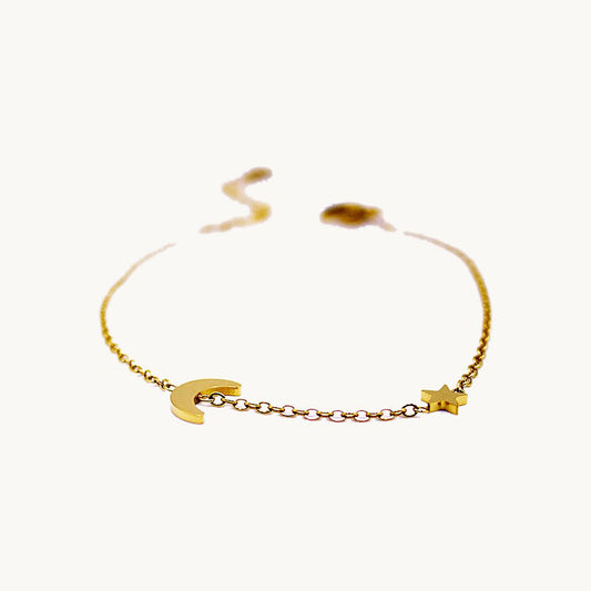 Bracelet Ema lune & étoile – Câlin Jewelry