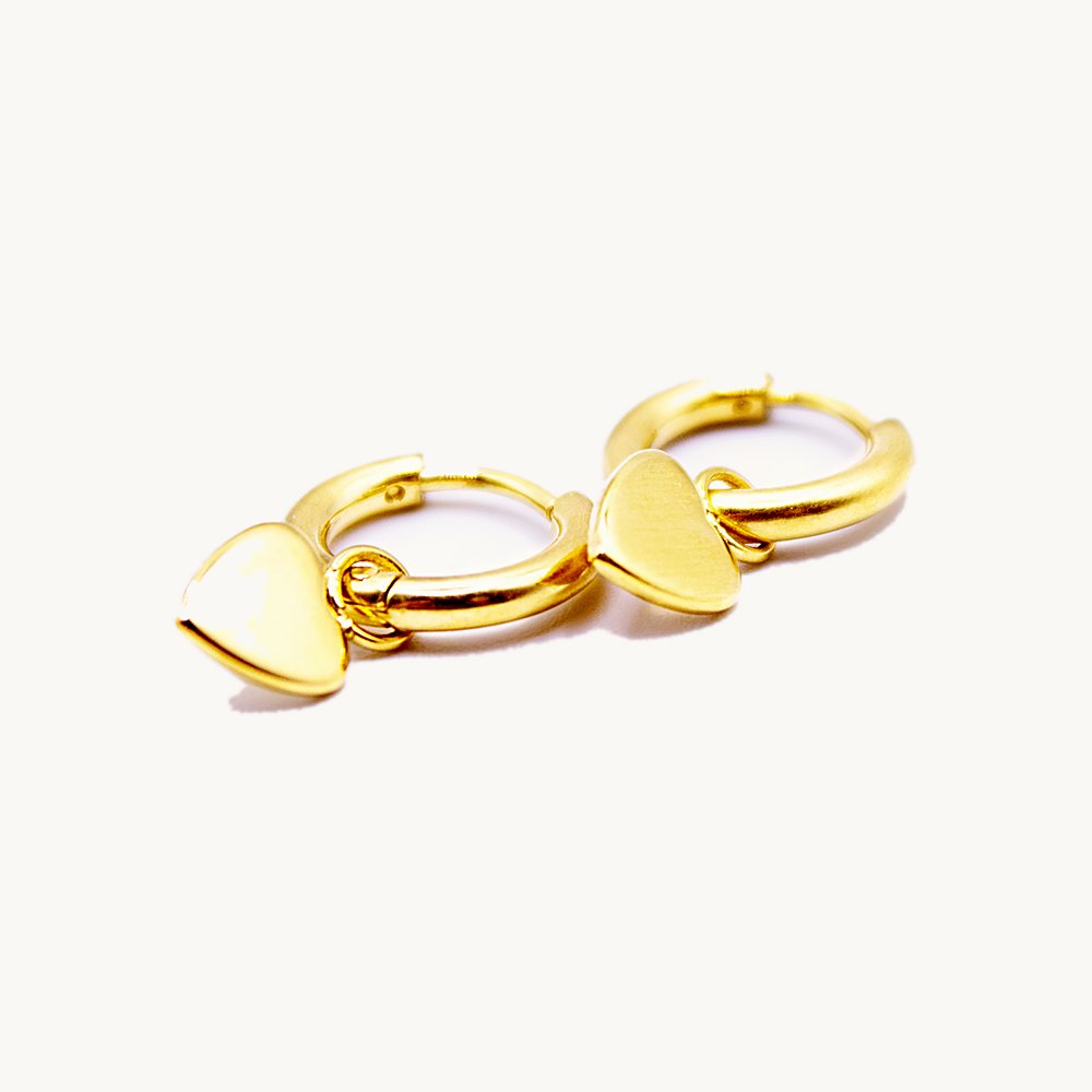 Créoles Amélie cœur – Câlin Jewelry