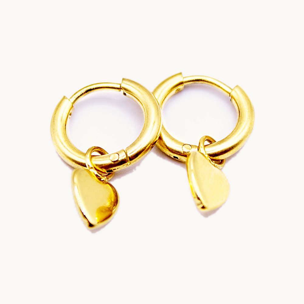 Créoles Amélie cœur – Câlin Jewelry