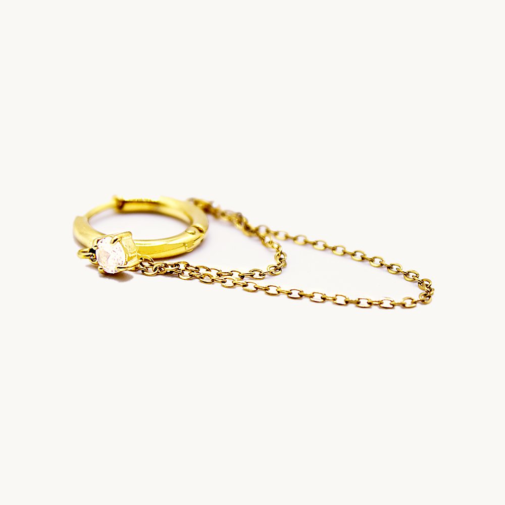 Créoles Liana chaînes & strass – Câlin Jewelry