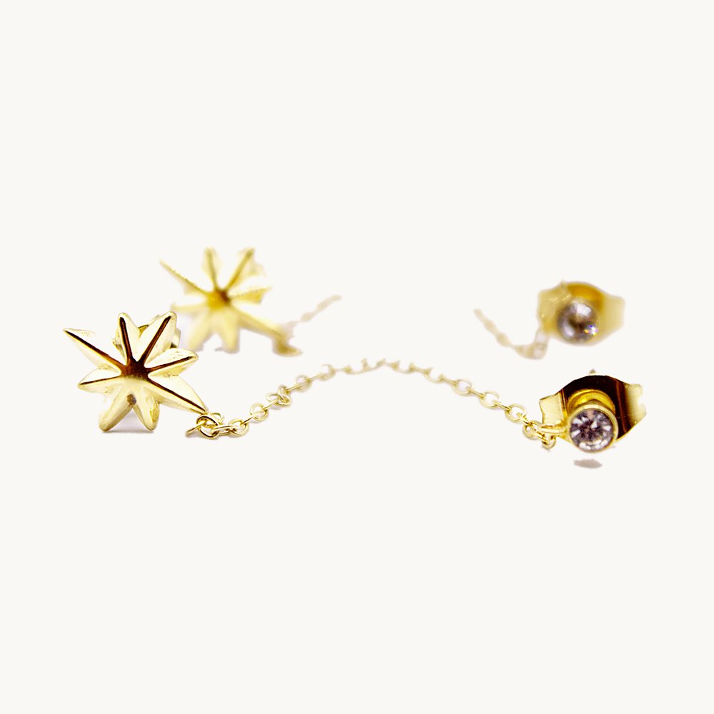 Duo Lia étoile & triangle – Câlin Jewelry