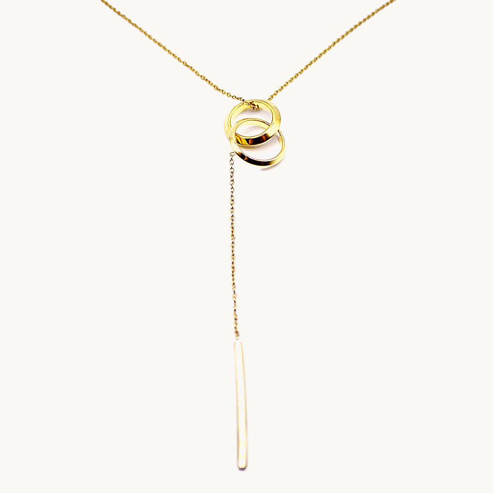Sautoir Alena double cercle – Câlin Jewelry
