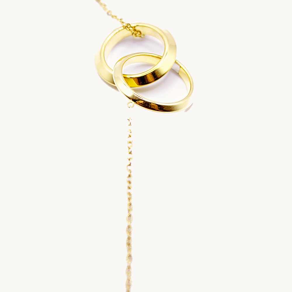 Sautoir Alena double cercle – Câlin Jewelry
